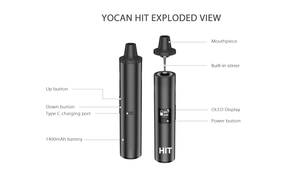 Ban Đầu Yocan Đánh Thảo Mộc Kh - đánh giá và giá Dry Herb Vaping Accessories