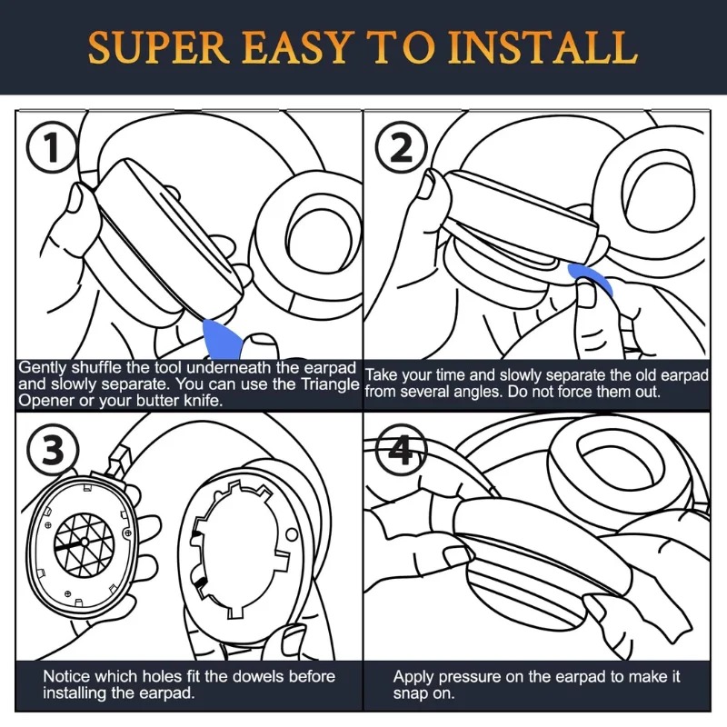 Leather Replacement Earpads an - đánh giá và giá Sony Headphone Wh-1000Xm4