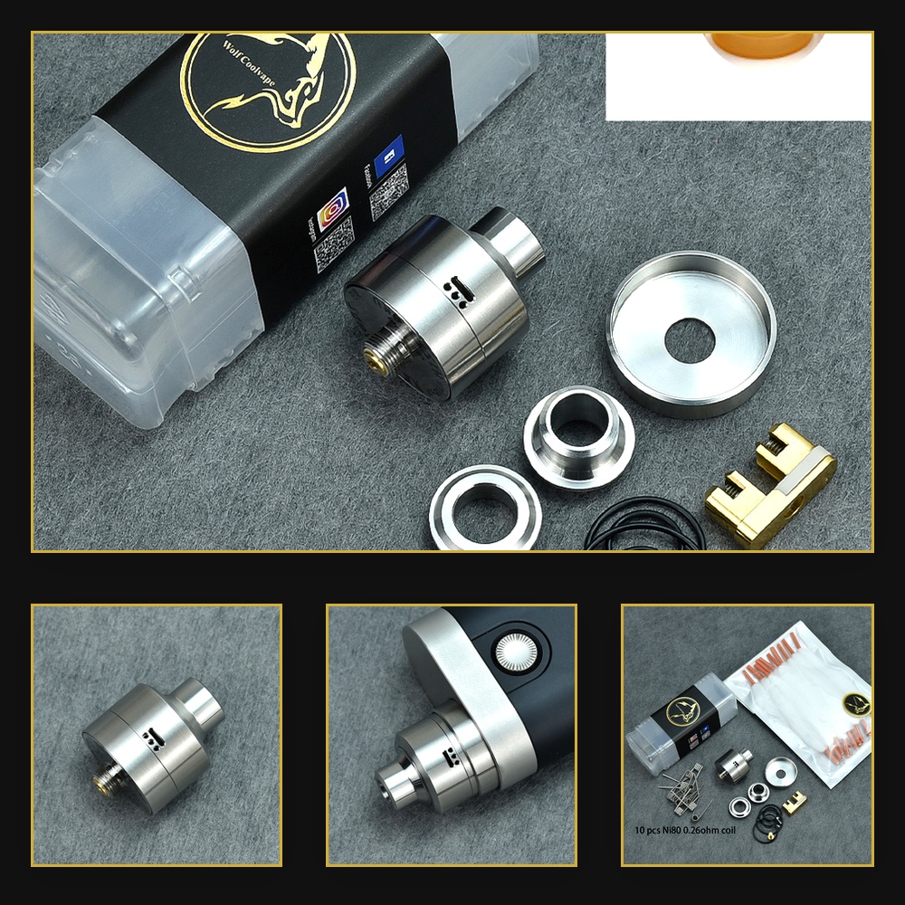 Wolfcoolvape Nisshoku RDA Atom - đánh giá và giá Accessories For Vaping