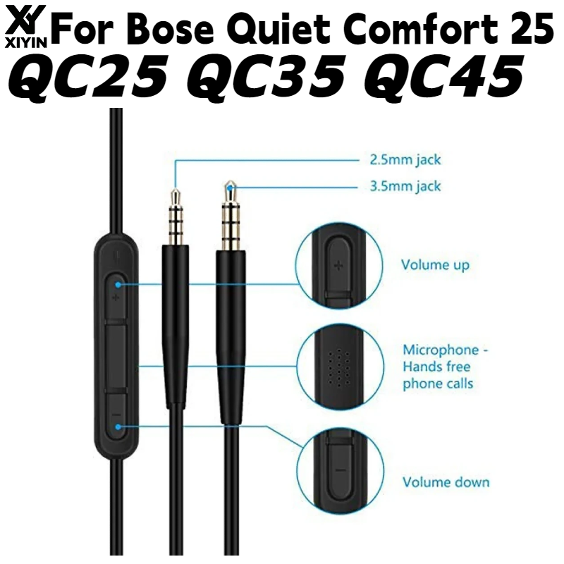 Plug and Play 2.5mm to 3.5mm J - đánh giá và giá Bose Headphone Qc45